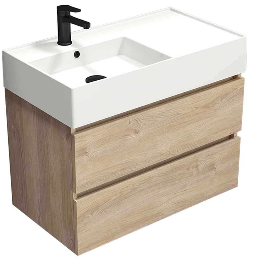 Nameeks Block-3217-W Block 32" Wall Mounted Single Basin Vanity Set