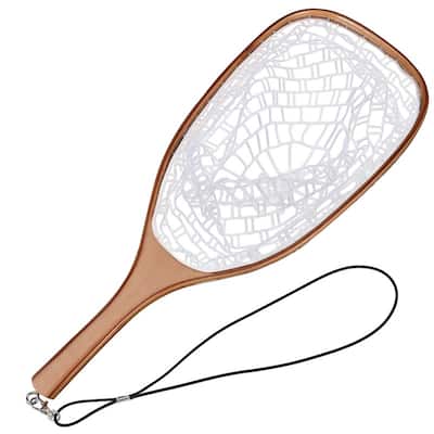 Fish Landing Net with Safety Rope Lanyard, Fly Fishing Net Trout Net