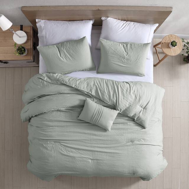 Modern Threads Braelyn 4-Piece Garment-Washed Comforter Set