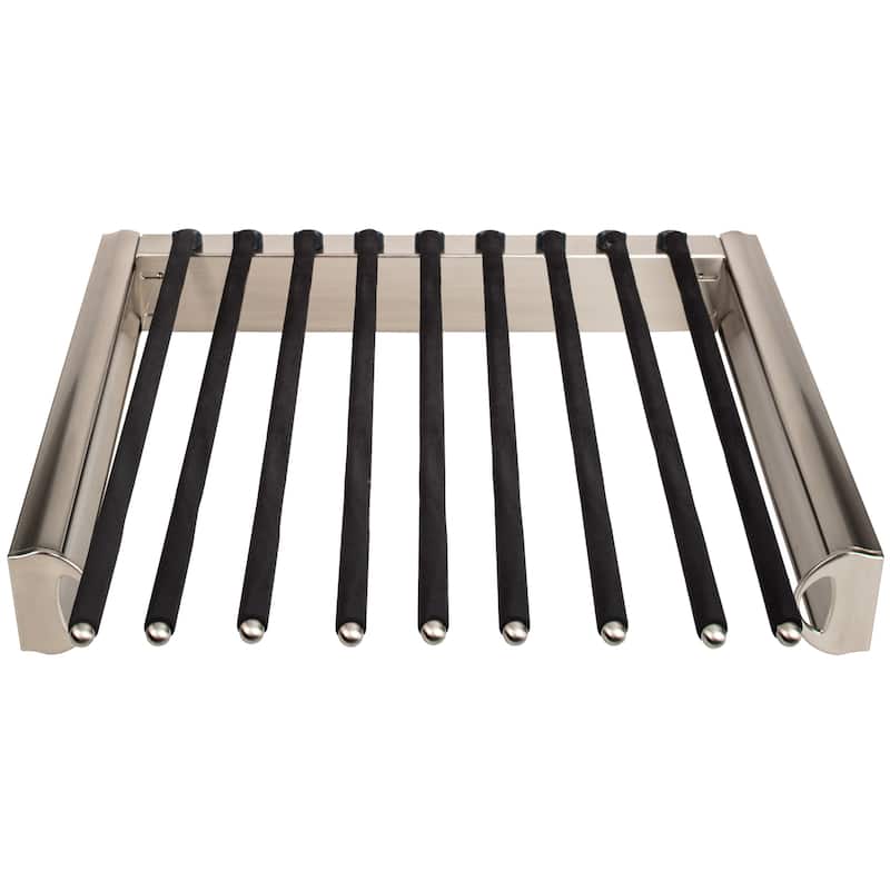 Hardware Resources 9 Hook Pull Out Pants Rack with Full Extension - Satin Nickel