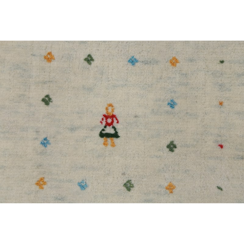 Tribal Gabbeh Indian Area Rug Handmade Wool Carpet - 7'5" x 11'7"