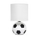 preview thumbnail 7 of 6, 10.7" SportsLite Mini Soccer Table Lamp for Kids Room, Mancave, White and Black - L: 6.2" x W: 6.2" x H: 10.7"