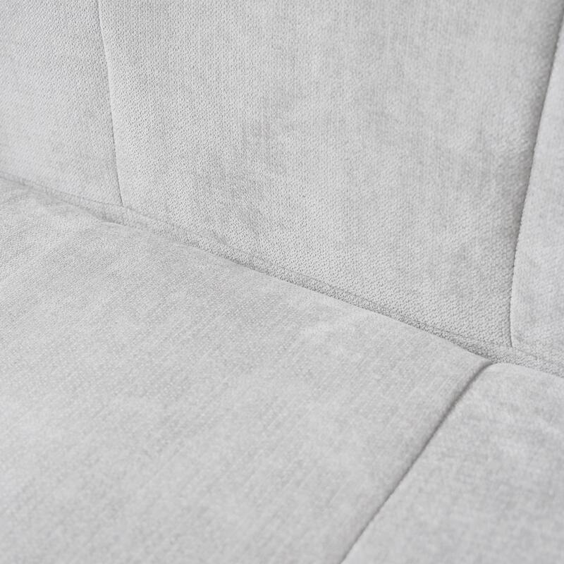 Extra Large U Shaped Linen Modular Sectional Couch with Ottoman for Living Room