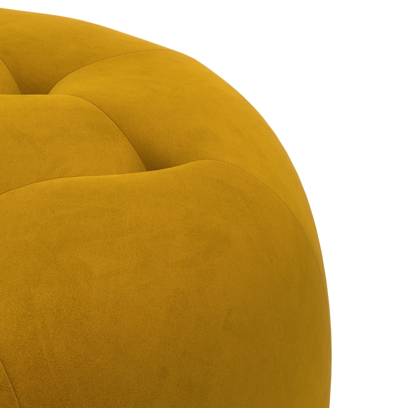 Bloomfield Round Performance Velvet Ottoman