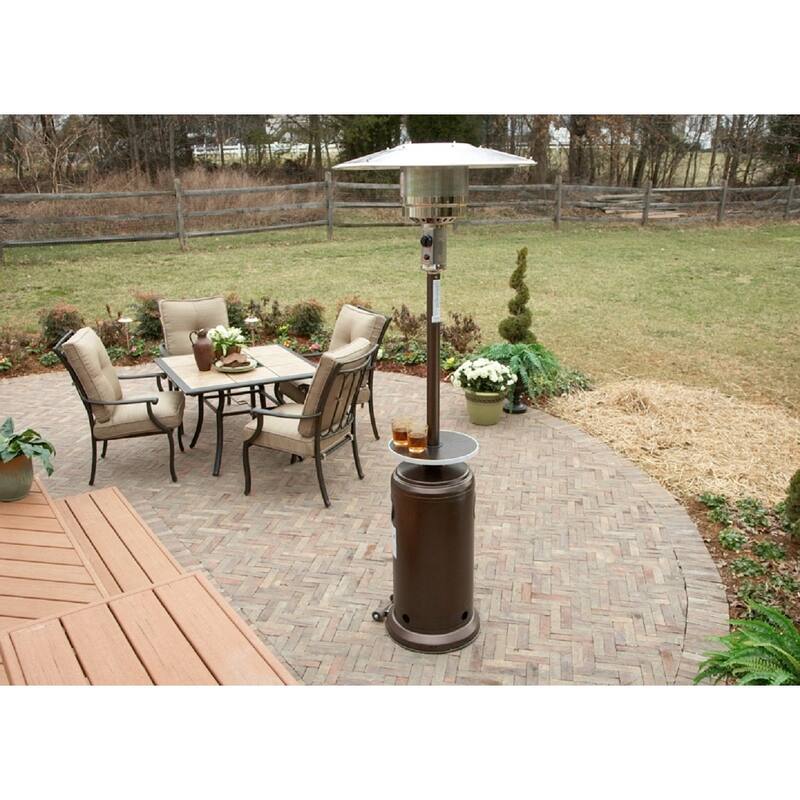 Hiland Patio Heater in Hammered Bronze - Brown
