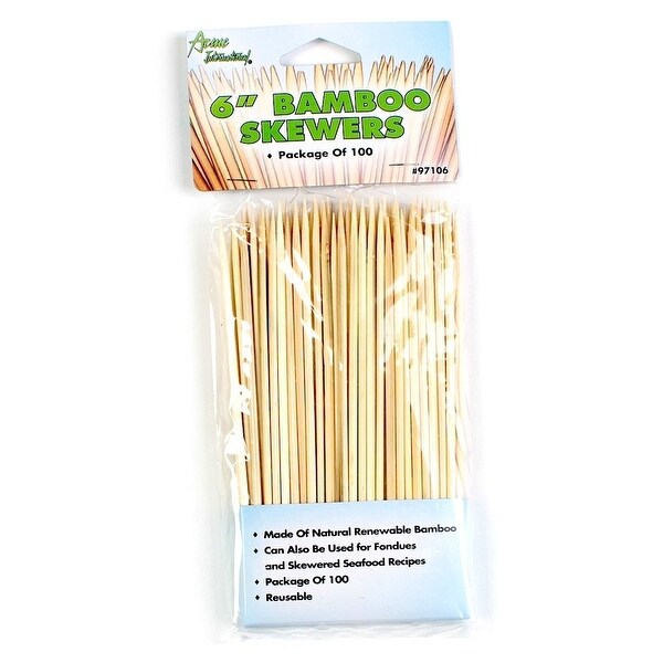 Bamboo Skewers 6" (PACK 1)