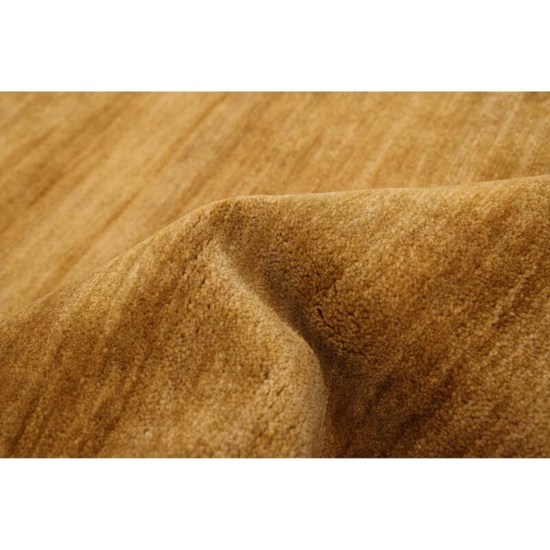 ECARPETGALLERY Hand-knotted Kashkuli Gabbeh Dark Gold Wool Rug - 5'1 x 7'9