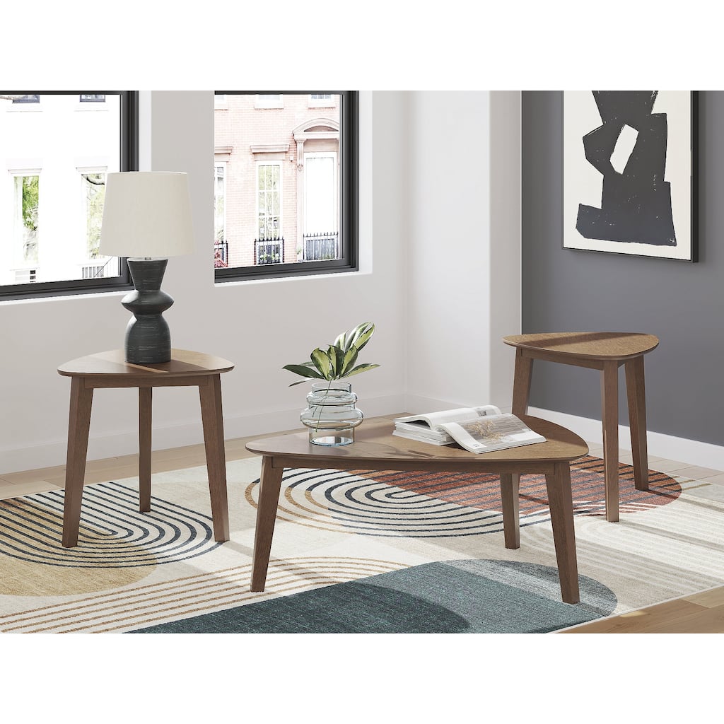 Signature Design by Ashley Lyncott Brown Table (Set of 3) - 42" W x 28" D x 18" H