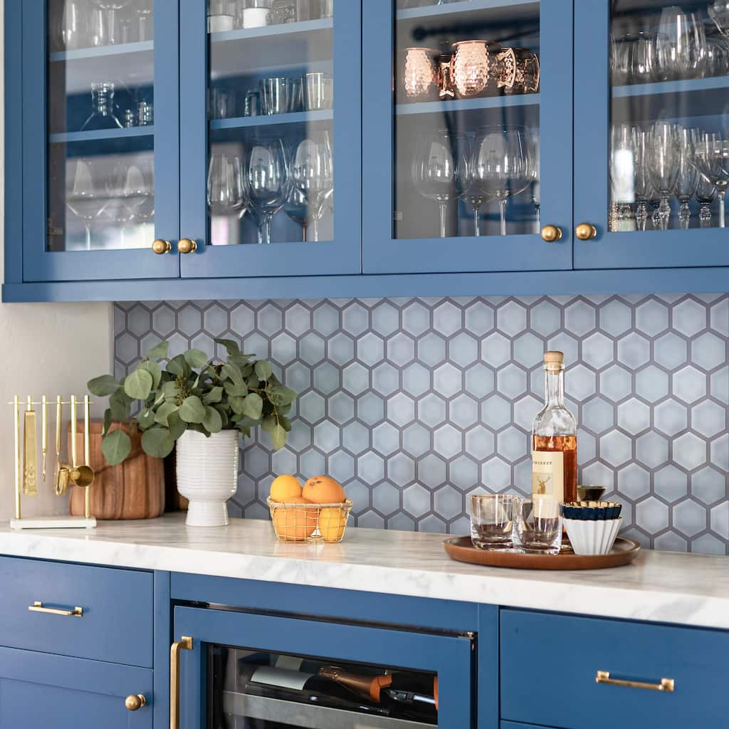 Merola Tile Hudson Due 2" Hex Slate 10-7/8" x 12-5/8" Porcelain Floor and Wall Tile