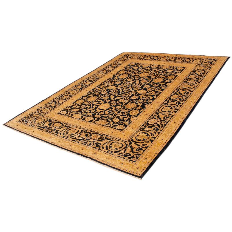 ECARPETGALLERY Hand-knotted Chobi Finest Navy Wool Rug - 10'0 x 13'9