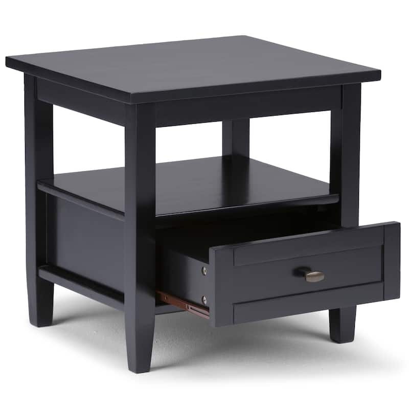 WYNDENHALL Norfolk SOLID WOOD 20 inch Wide Rectangle Transitional End Side Table - 20 inch Wide