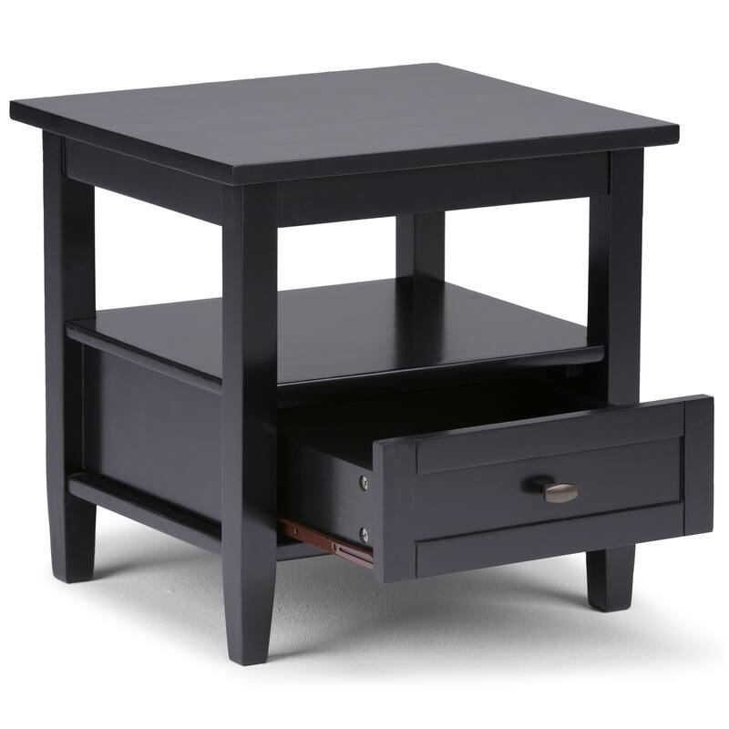 WYNDENHALL Norfolk SOLID WOOD 20 inch Wide Rectangle Transitional End Side Table - 20 inch Wide