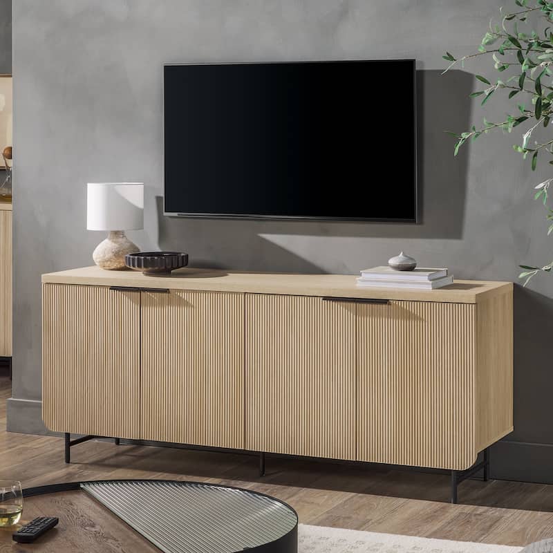 Middlebrook Minimal Fluted Four-Door Buffet Sideboard
