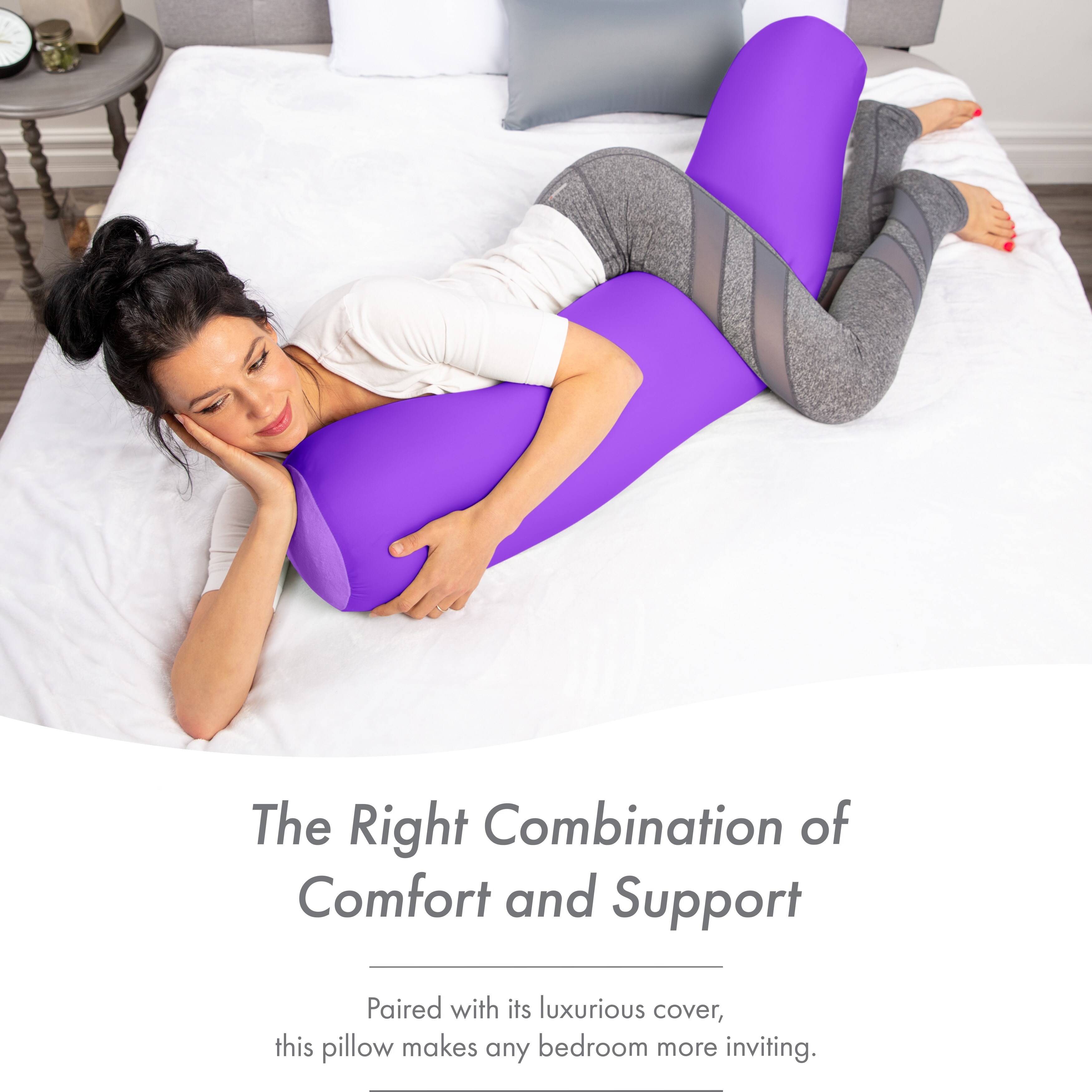 Straight Body Pillow Premium Microbead Side Sleeping Pregnant