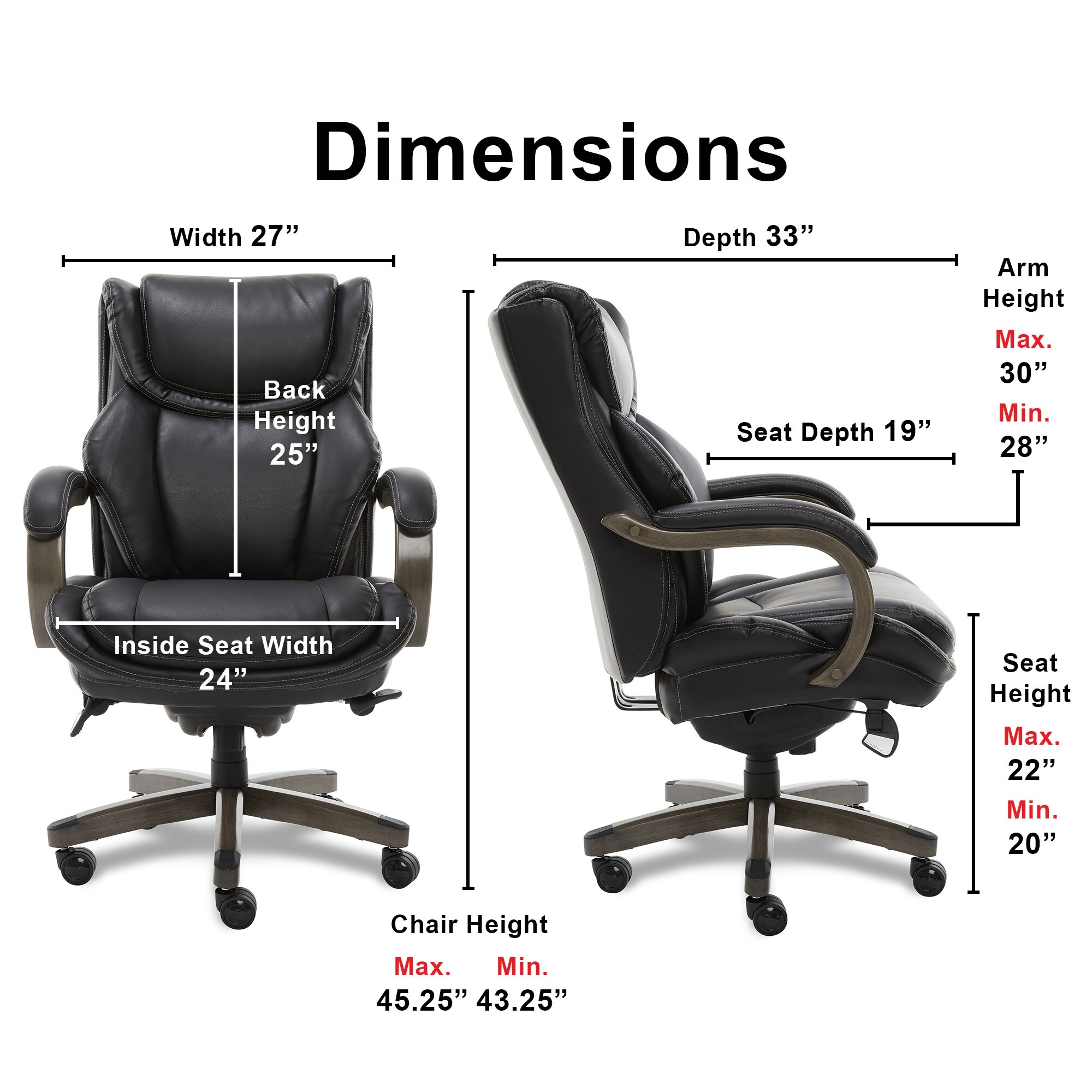 La Z Boy Bonded Leather Metal Big Tall Executive Chair Overstock 27551170