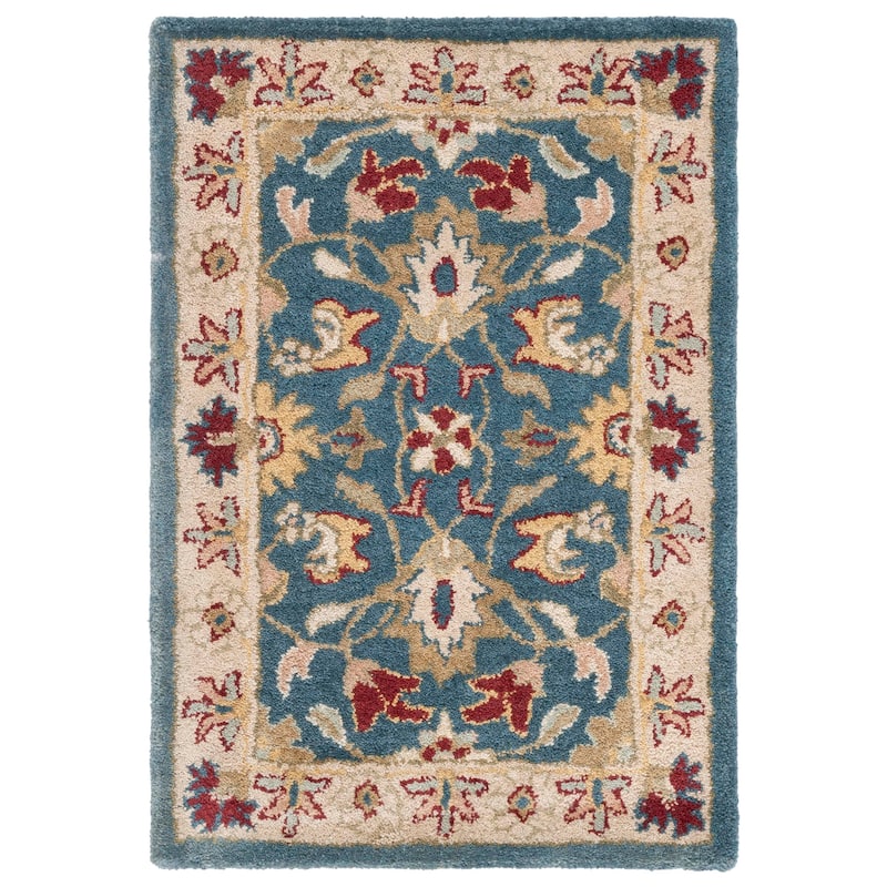 SAFAVIEH Handmade Antiquity Andreanne Traditional Oriental Wool Rug - 2'3" x 4' - Blue/Beige