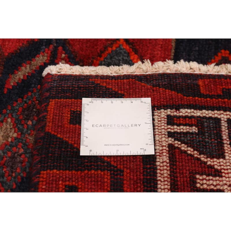 ECARPETGALLERY Hand-knotted Melis Vintage Red Wool Rug - 6'4 x 7'3