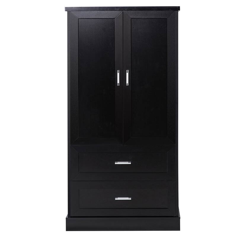 Tall Freestanding Vertical Storage Cabinet for Bathroom with Drawers, Door Rack, Adjustable Shelves and Anti-Tip Device