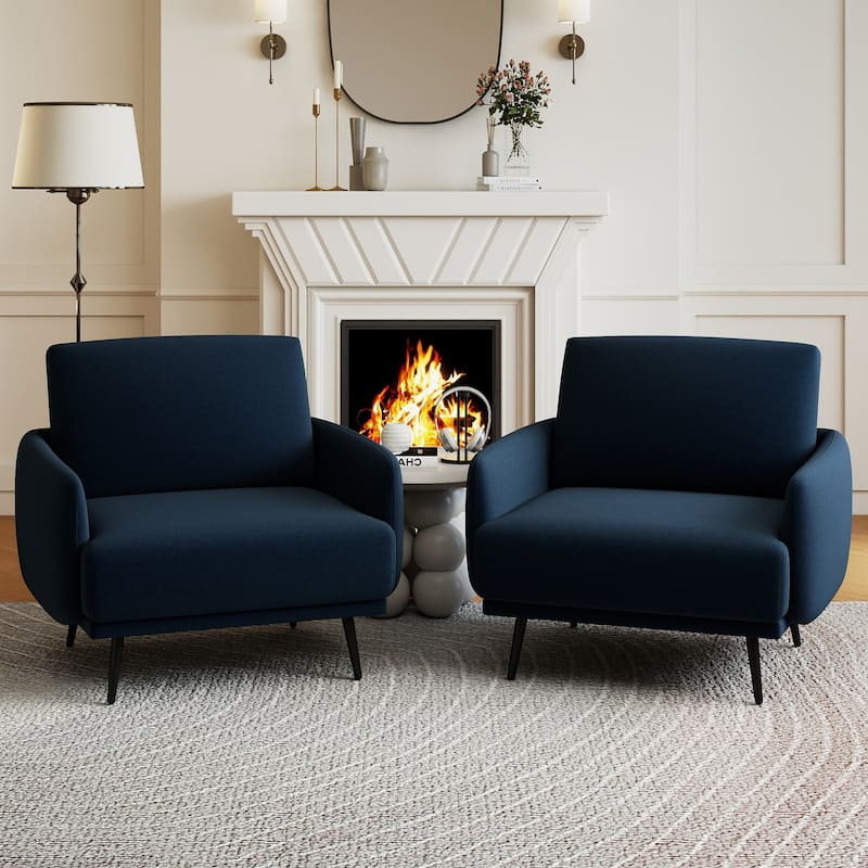 Karaka 37.5"W Oversized Armchair Leisure Sofa Accent Chair (Set of 2)