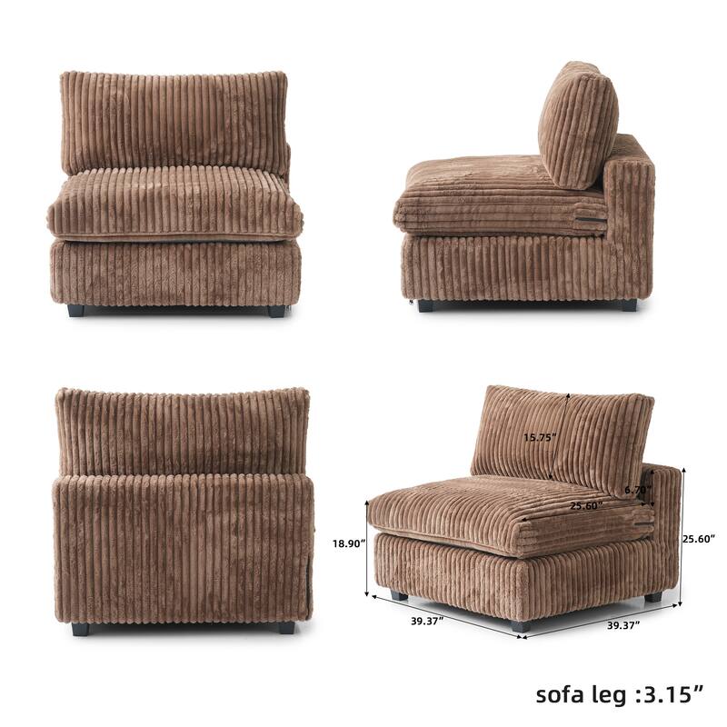 L-shaped Soft Plush Upholstered Modular Sectional Sofa Deep Living Room Couch