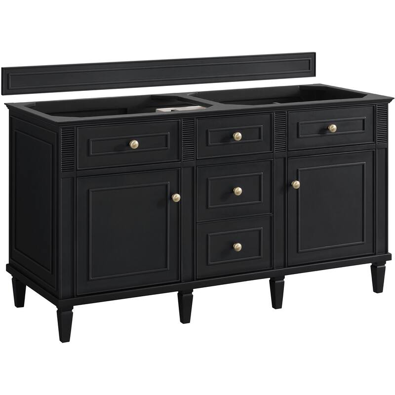 James Martin Vanities 424-V60D-M Lorelai 60" Free Standing Double - Black Onyx