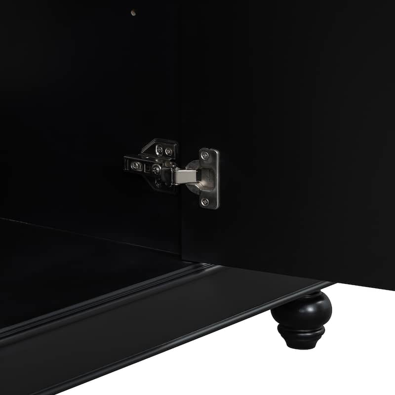 Bathroom Vanity with Sink, Bathroom Vanity Cabinet with 4 Drawers and 1 Door, Storage Cabinet with Adjustable Shelves