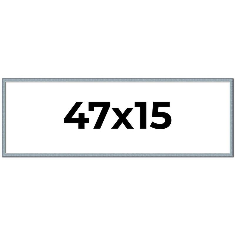 47x15 Frame Rustic Sky Blue Solid Wood Picture Frame | 0.75 Inch