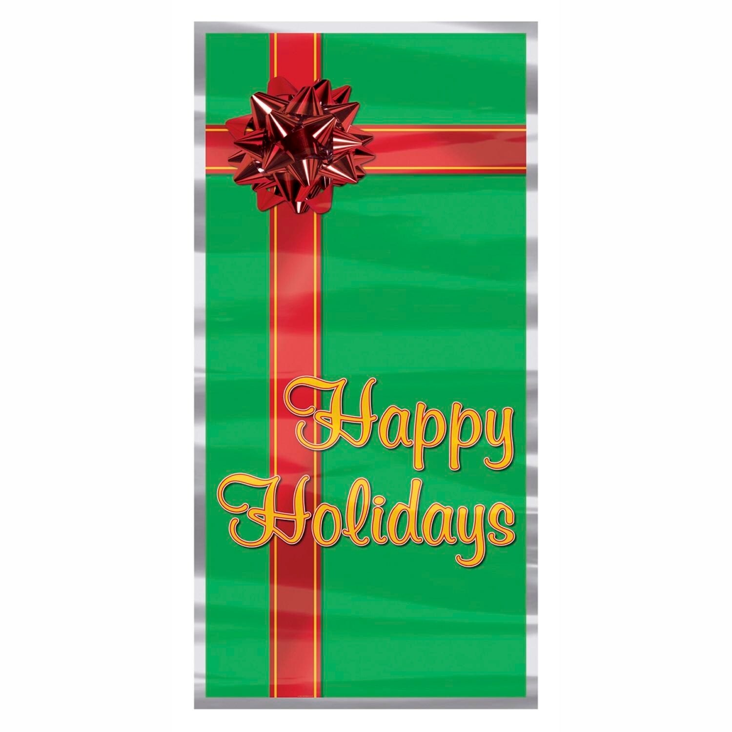 Club Pack Of 12 Winter Wonderland Themed Happy Holidays Door Cover Party Decorations 5 Green