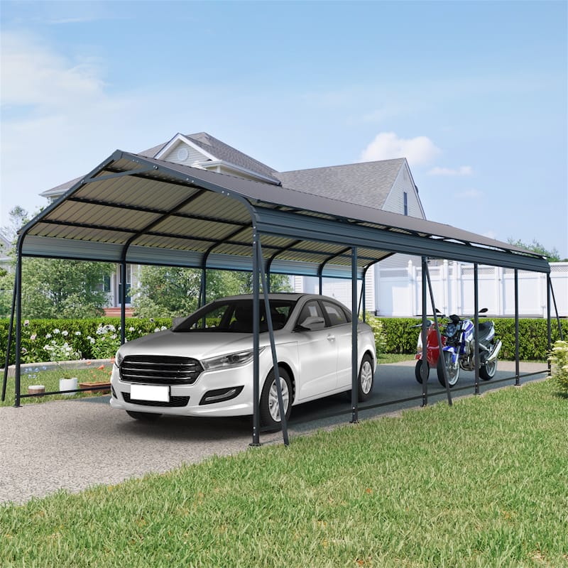 Heavy Duty Metal Carport with Galvanized Steel Roof and Frame