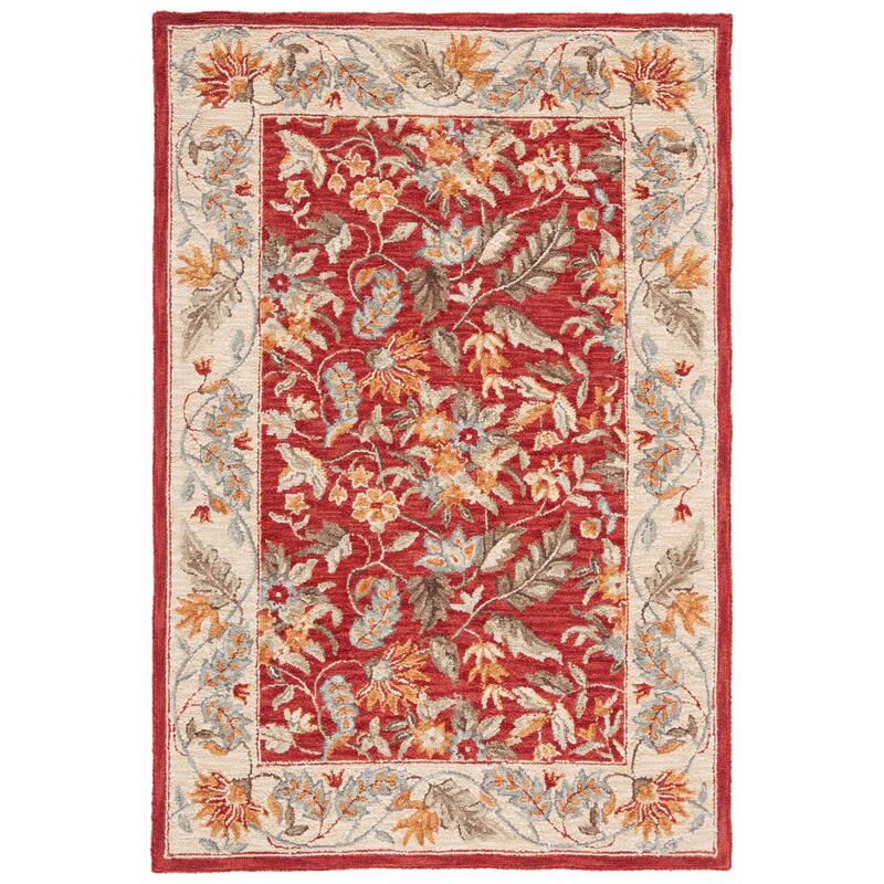SAFAVIEH Handmade Chelsea Ashlyn French Country Floral Wool Rug