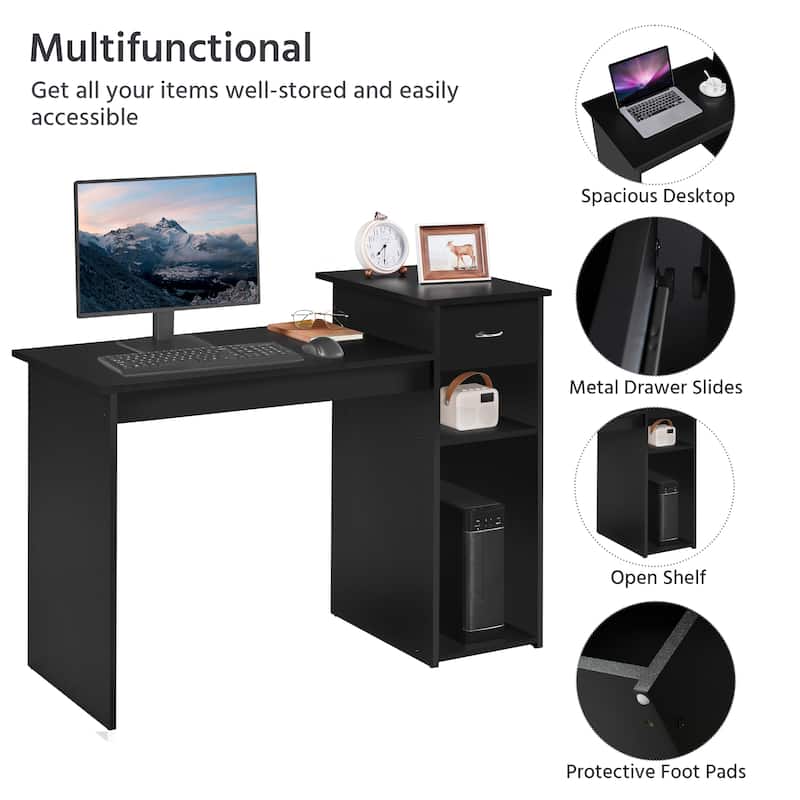 Yaheetech Home Office Computer Desk Laptop Table with Drawers