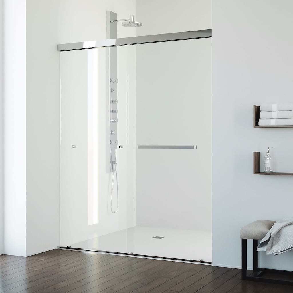Vigo VG6019CL6074 Satro E-Class 74" High x 60" Wide Sliding Frameless