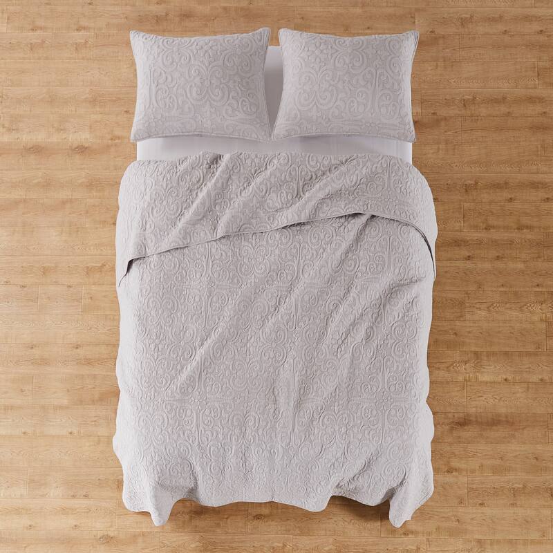 Sherbourne Grey Full/Queen Quilt - Levtex Home