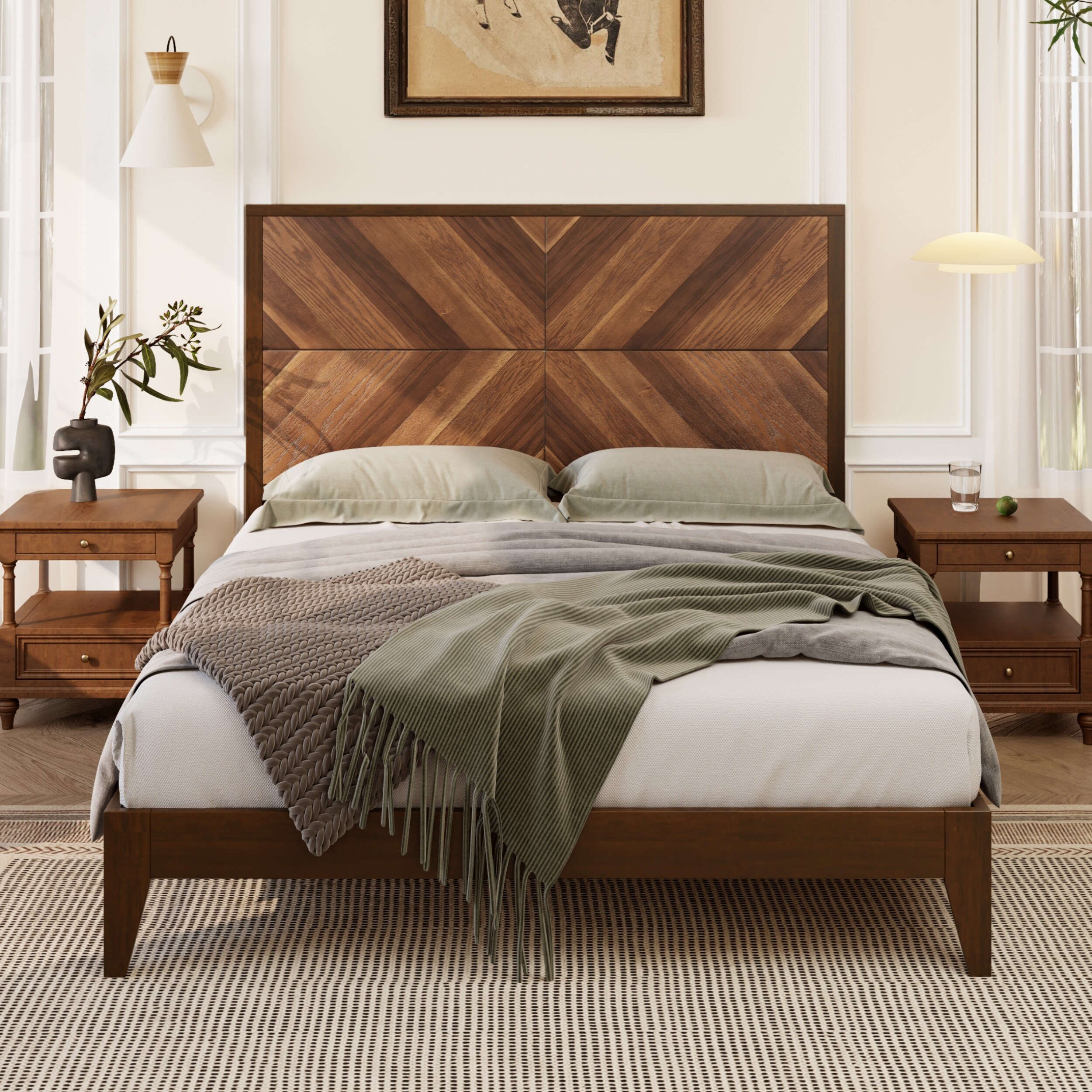 Solid pine king bed top