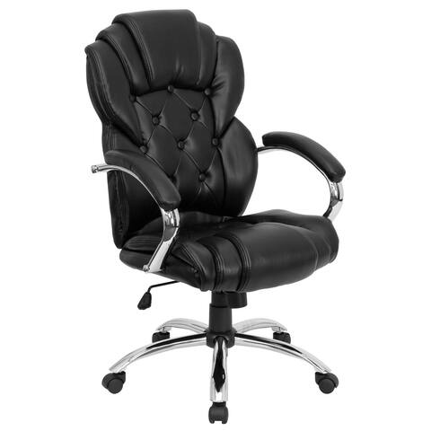 High Back Transitional Style LeatherSoft Executive Swivel Office Chair