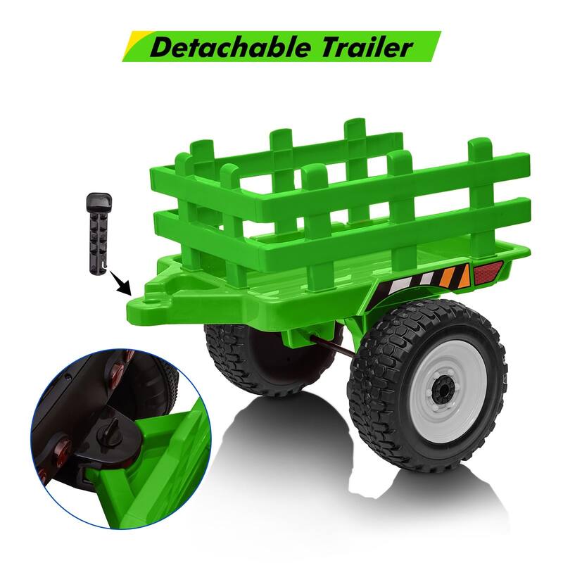 12V Ride on Tractor with Trailer & Remote Control
