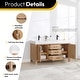 preview thumbnail 9 of 99, Leon 60 in. Double Bathroom Vanity with Composite Stone Top