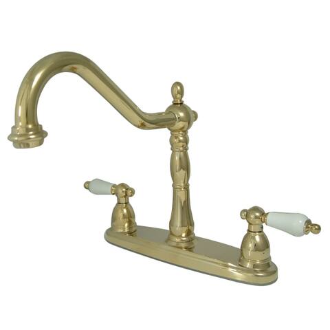 8-Inch Centerset Kitchen Faucet in Polished Brass