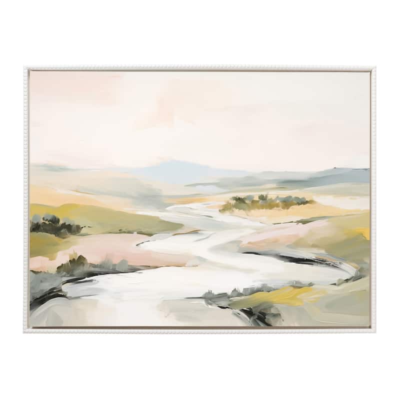 Sylvie Beaded Tranquil Landscape II Framed Canvas by Amy Lighthall