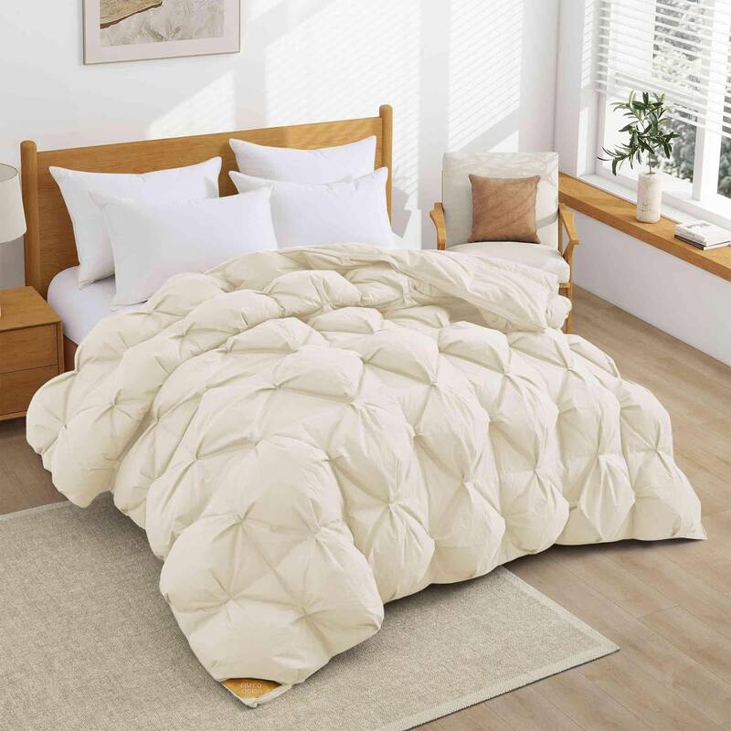 All Season Luxurious Organic Cotton 90% Puff Down Comforter
