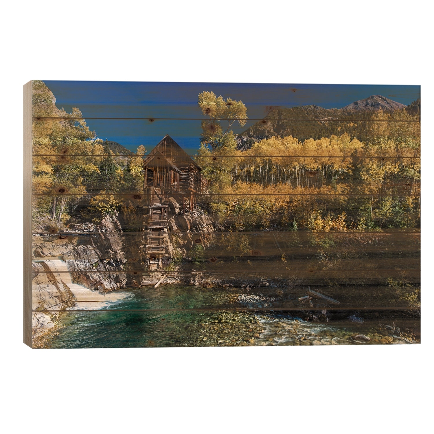 Old Mill On The Crystal River, Crystal, Colorado, USA Print On Wood by Panoramic Images - Multi-Color