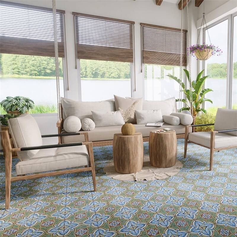 Merola Tile Harmonia Grove Green 13" x 13" Ceramic Floor and Wall Tile