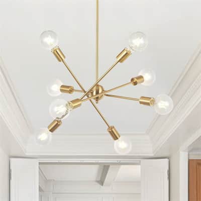 8-Light Mid-Century Sputnik Chandelier