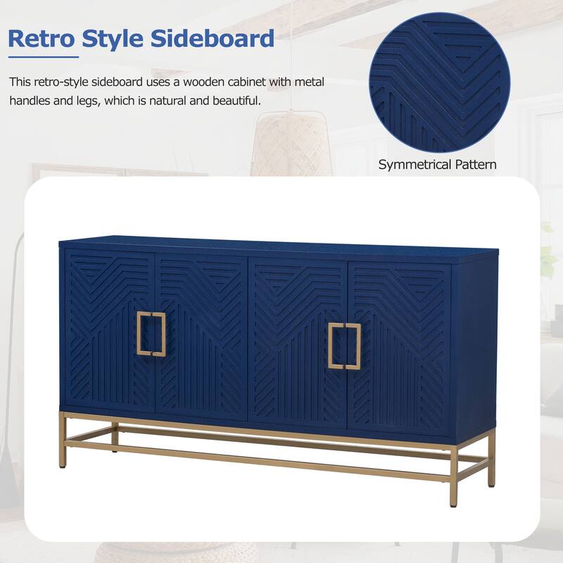 Nestfair Retro-Style Sideboard with Adjustable Shelves