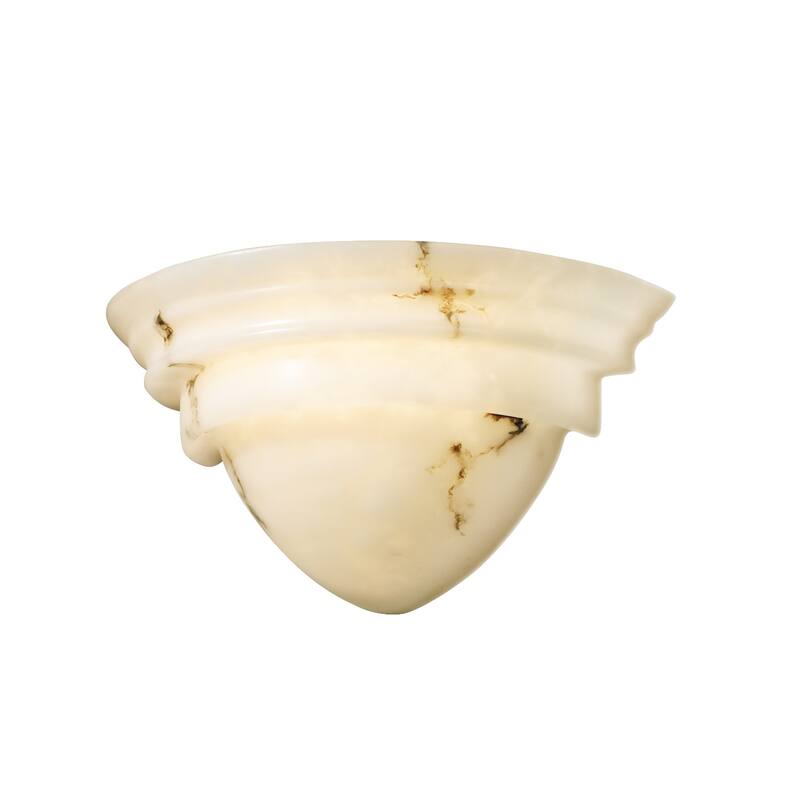 Porch & Den Hoodoo Faux Alabaster Shade 2-light Wall Sconce