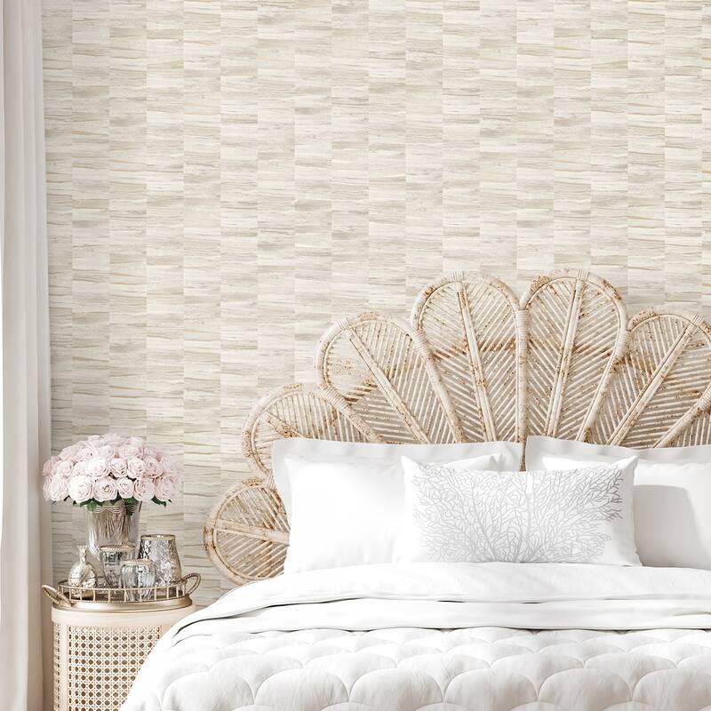 Fine Decor Hugo Dove Faux Wood Wallpaper - N/A