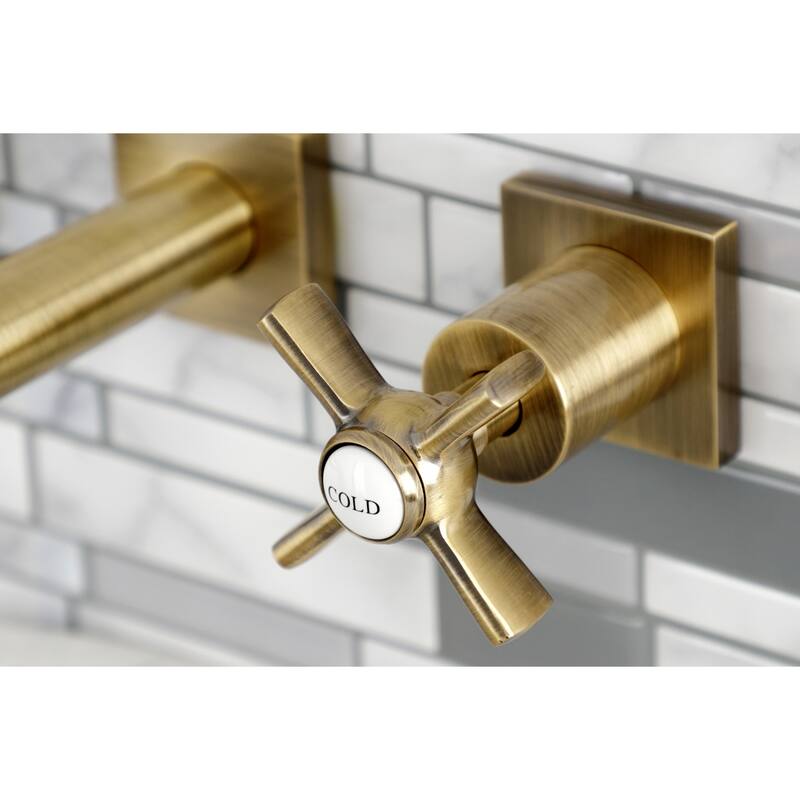 Millennium Two-Handle 3-Hole Wall Mount Bathroom Faucet