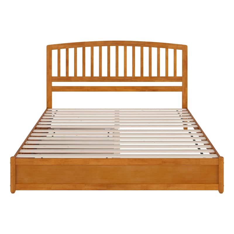 Lucia Platform Bed with Panel Footboard and Twin XL Trundle