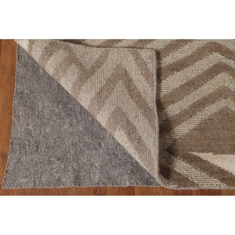 Large Abstract Modern Rug Handmade Wool Carpet - 9'11"x 13'9"