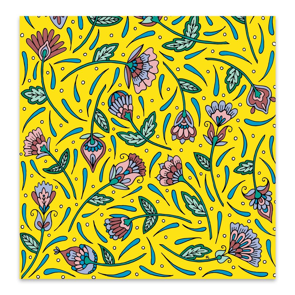 Botanical Floral Floral Botanical Metal Wall Art Print